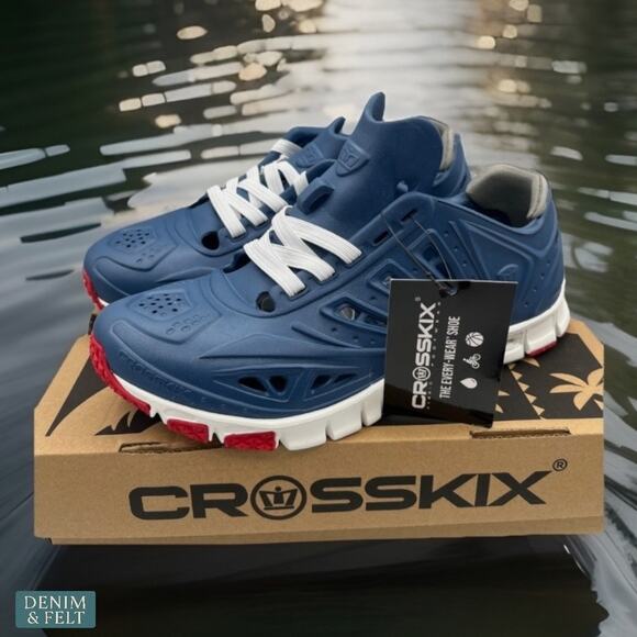 Crosskix APX Patriot Blue Unisex Water/Fishing/Boating Shoes/Sneakers NEW~NIB!! - Picture 1 of 9